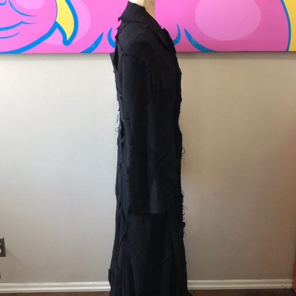 Junya Watanabe Comme des Garçons Patchwork Black Wool Coat - Picture 5 of 8